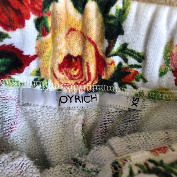 Joyrich Rich & Roll Floral Drawstring Sweats Sweat Pants Joggers size XXS XS - Picture 4 of 8